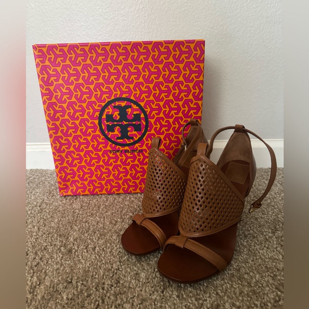 Tory Burch Doris 100mm Sandal-Royal Tan